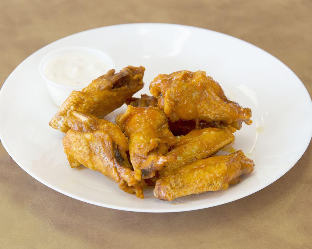 Wings · Choose hot and spicy or Italian with ranch dressing. 