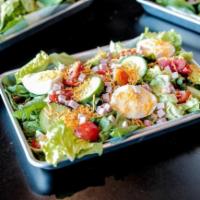 Chef Salad · Perfectly prepared salad that comes loaded with ham, tomatoes, cucumbers, hard-boiled eggs, ...