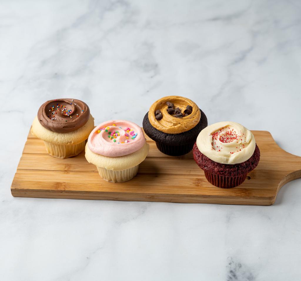 Four Pack Cupcake Package · Your choice of any four cupcakes. If you would like multiples of a certain flavor, please indicate this in the special instructions.