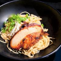 Belly Tsukemen · Yuzu, black bean garlic oil, fried scallion, wood ear mushroom, menma, fresh scallion and to...