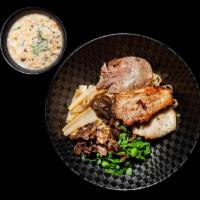 3 in 1 Tsukemen · Yuzu, black bean garlic oil, fried scallion, wood ear mushroom, menma, fresh scallion and to...