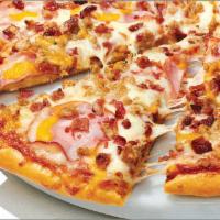 Hog Heaven · Our Original Crust topped with Traditional Red Sauce, Whole-Milk Mozzarella, Canadian Bacon,...