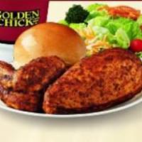 2 Pieces Golden Roast Combo · Breast and wing. Choice of side, hot yeast roll and 32 oz. drink. 