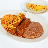 Alfredo’s Plate · One cheese enchilada, one picadillo beef taco & one beef tamale