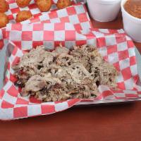 1 1/2 lb. of Pork BBQ · Served with choice of 4 Buns or 8 Hush Puppies, BBQ sauce and 3 large sides. Served for 3-5 ...
