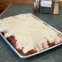 Large Sicilian Pizza · Thick crust pan pizza.
