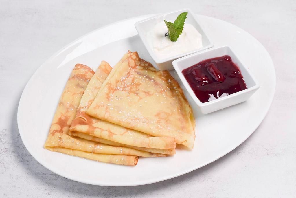 Crepes with Sour Cream & Jam · 