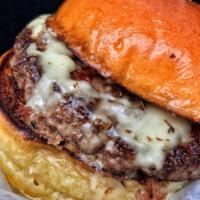 The Don Burger · Daily ground Angus beef with American Cheese,&  bone marrow on a brioche bun.