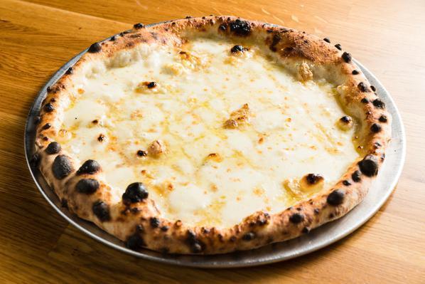 Four Kings Pizza · Gorgonzola, taleggio, pecorino, mozzarella, honey