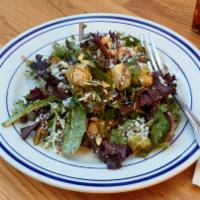 Cavoletti Salad · Roasted brussels sprouts, mixed salad, pine nuts, pecorino
