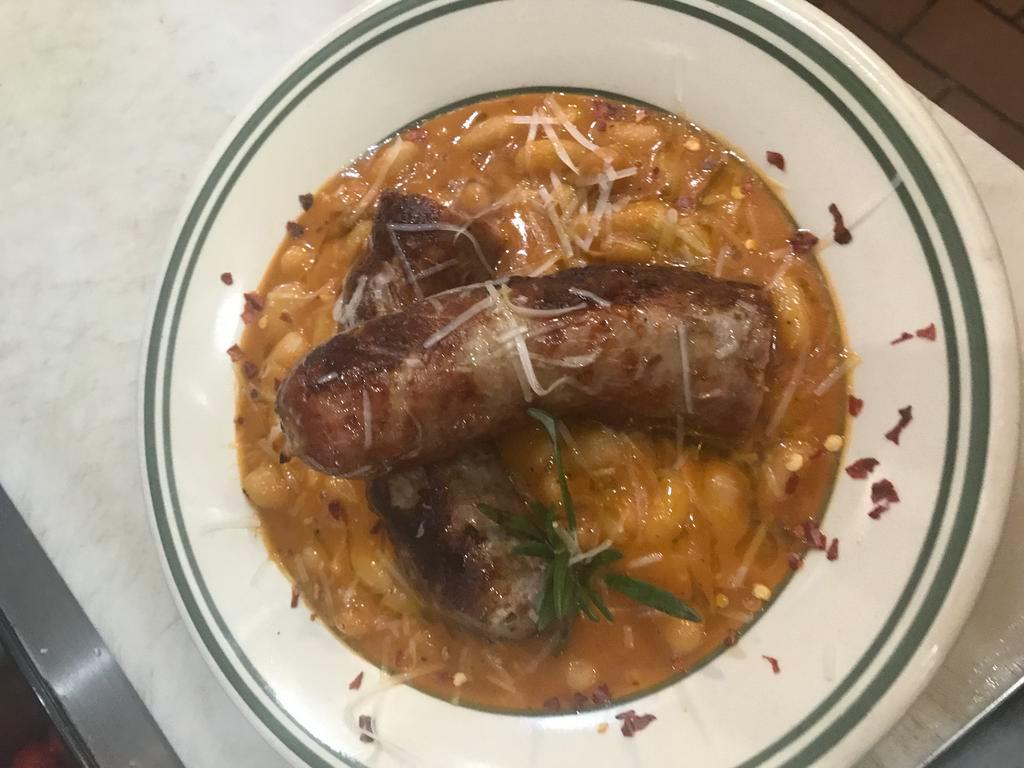 Grilled Fennel Sausage · Cannellini beans