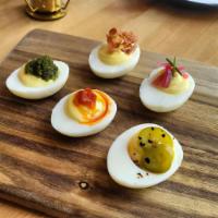 Deviled Eggs · Assorted accompaniments.