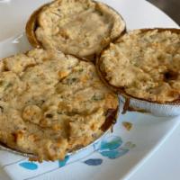 Veggie Pot Pies · Chickpeas and seasonal veggies in an herb gravy with a biscuit curst. Gluten free and vegan....