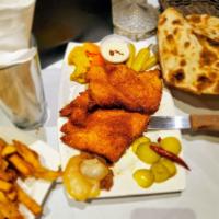 Fried Schnitzel · 2 cutlets with 2 side dishes.