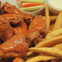 Chicken Wings Dinner · Served with side of fries.