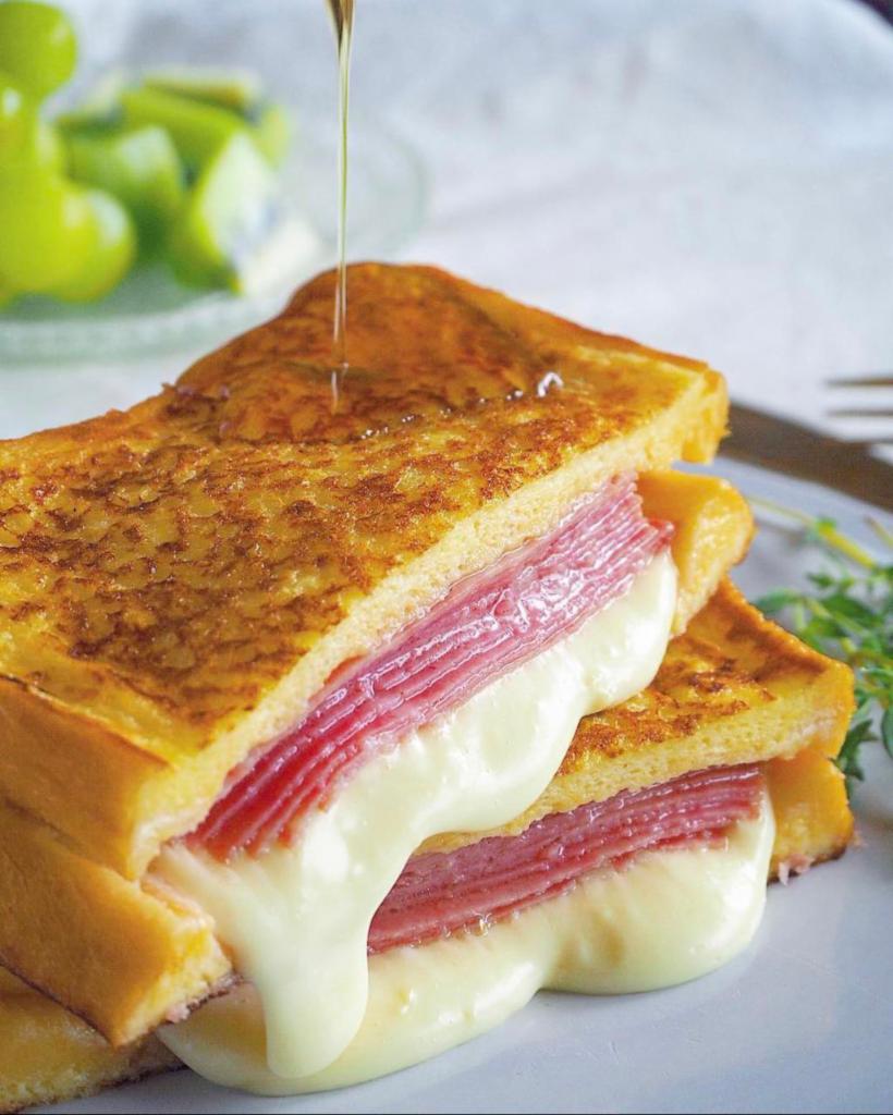 Monte Cristo Breakfast · Ham and melted Swiss on French toast.