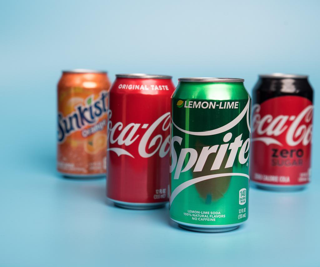  Soda Can 12 oz. · Coke, coke zero, or sprite.