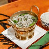 Spicy Green Curry · This complex union of spices and herbs has been cited as an aphrodisiac. Is it hot in here?