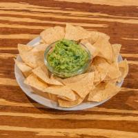 Chips and Gaucamole · Handcrafted guacamole coarsely mashed with red onions, lime juice, garlic, cilantro served w...