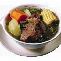 Sopa de Res GrandeGrandes  · Beef and vegetables soup.