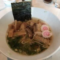 Tonkotsu Ramen · Char Siu Pork belly, bamboo shoots, soy stained egg, creamy pork bone broth