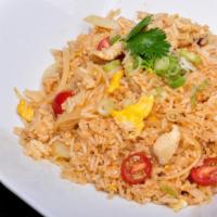 Thai Fried Rice · Choice of protein with egg, grape tomato and onion.