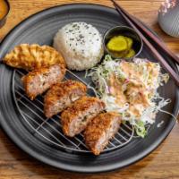 Menchi Katsu Plate · Fresh beef and pork croquette katsu