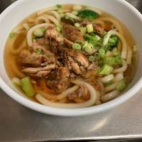 Udon Chicken · Thick wheat flour noodles.