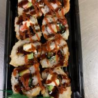 Chimichanga roll  · fried sushi roll with cream cheez . delicious !