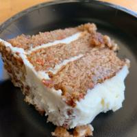 carrot cake · Sweet and moist spice cake.