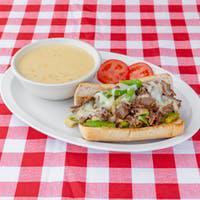 Philly Cheesesteak Sandwich · Comes with peppers, onions and cheese.