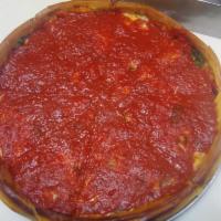 Cheese Chicago Style Stuffed Pizza · 
