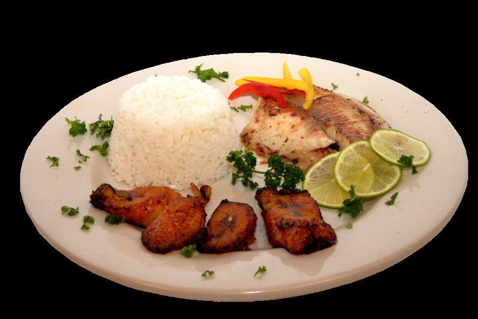 Tilapia · Served with choice of 2 sides.