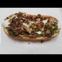 Steak Philly with Fries · Mushrooms green peppers onions mozzarella  chesee mayonnaise 