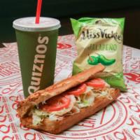 Turkey, Ranch and Swiss Sub Combo · With lettuce, tomatoes and onions. Served with chips and a regular fountain drink.