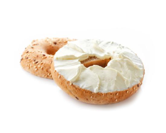 Bagel with Cream Cheese · Cream cheese topped on customers choice of bagel.