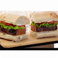 Meatloaf Sandwich · A real craveable combination.  Rich, savory Meatloaf slices on a Ciabatta roll with zesty ma...