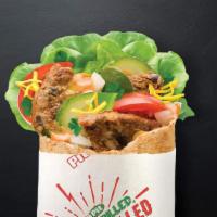 Boom Boom Black Bean Combo · Black bean patty, grilled onions, melted cheddar, Romaine, tomatoes, cilantro, green peppers...