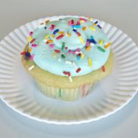 Cake Batter *best seller* · Vanilla confetti cake, raw cake batter, vanilla buttercream and festive sprinkles.