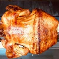 Roaster chicken · Meal size come with white Rice Or Yellow Rice and Beans two portion of meat .
Please chose w...