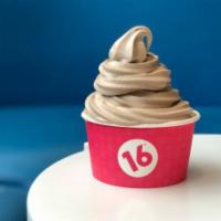 Made with Nutella Frozen Yogurt · Chocolate-hazelnut frozen yogurt made with real Nutella swirled in