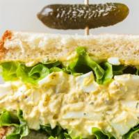 Egg Salad Sandwich · Chopped eggs that have been mixed with seasoning and mayo.