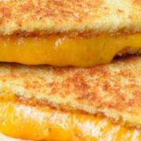 Grilled cheese sandwich  · Hot sandwich filled with cheese that has been pan cooked or grilled. 