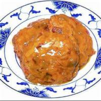 Vegetable Egg Foo Young · With white rice. 
