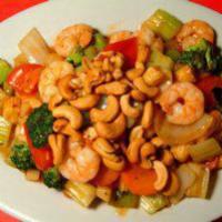 Shrimp with Cashew Nuts · With white rice. 