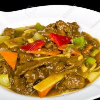 Beef with Curry Sauce · With white rice. Hot and spicy. 