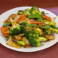 41. Mixed Vegetables素什锦 · Served with white rice.