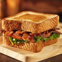 BLT · Lettuce, tomato, bacon, mayo on a country white bread.