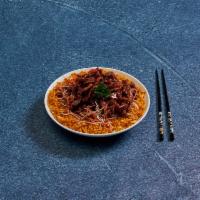 54c. Crispy Beef · Served with fried rice.