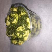 Pesto Tortellini Pasta Salad · Chilled salad with a pasta base.